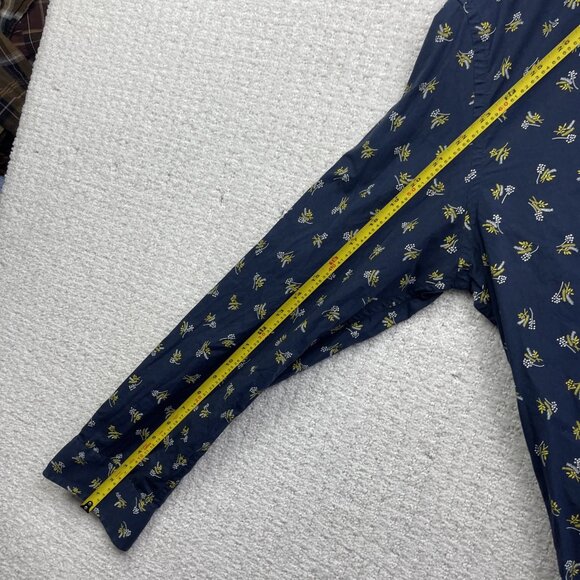 Ben Sherman The Casino Shirt Button Up Blue Floral AOP Long Sleeve Mens XL - Picture 10 of 15